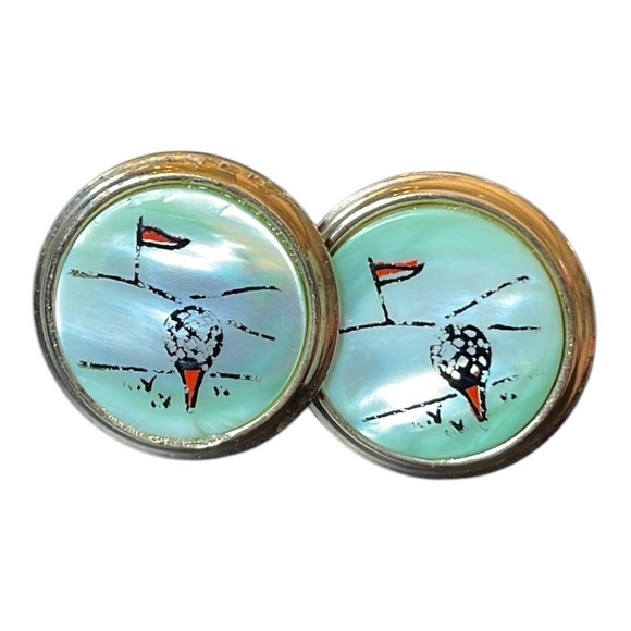 Golf Tee cufflinks - Picture 4 of 4